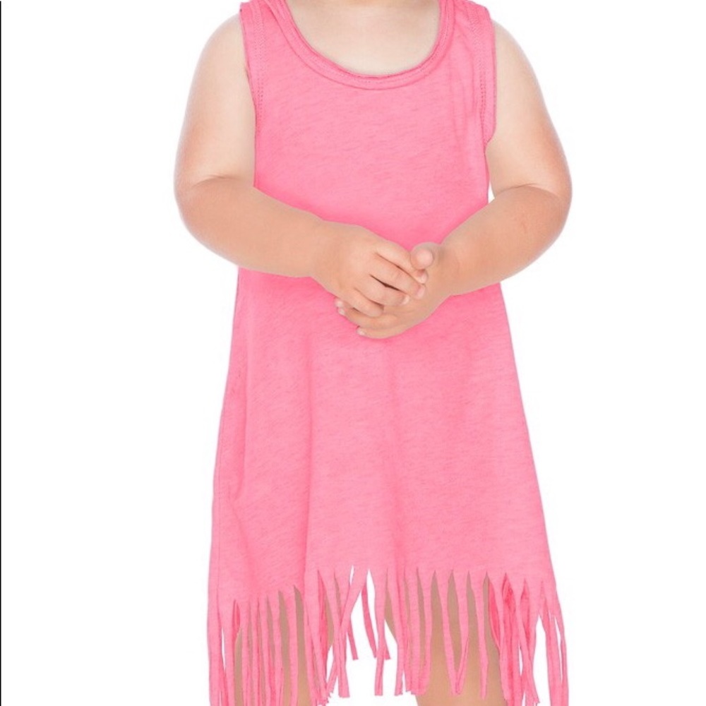 Kavio! Baby & Toddler Girl Sheer Raw Edge Fringe